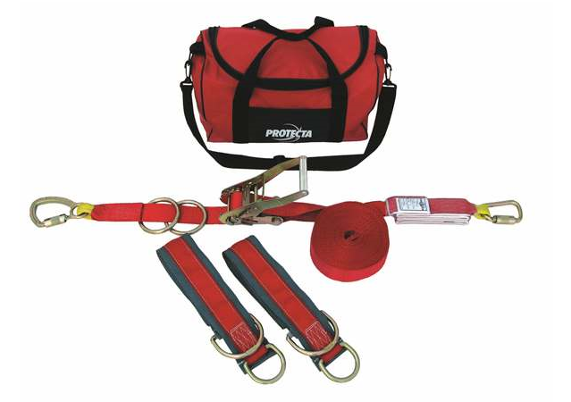 Temporary Horizontal Lifeline System with Anchors